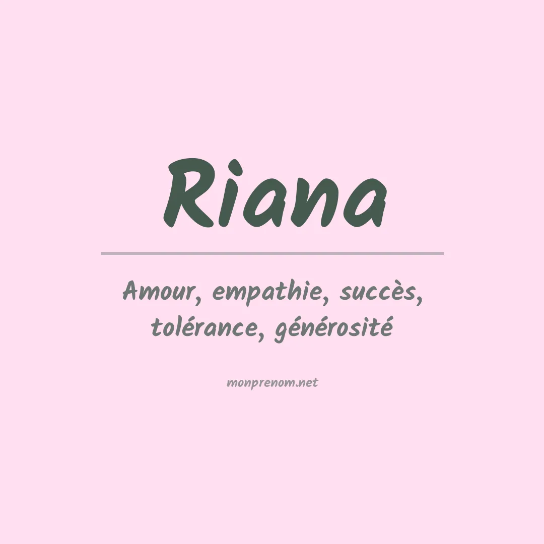 Prénom Riana