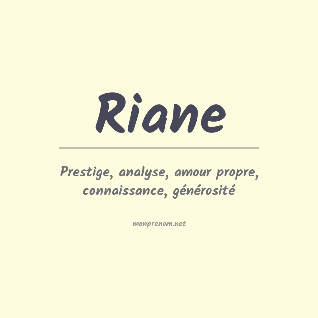 Prénom Riane