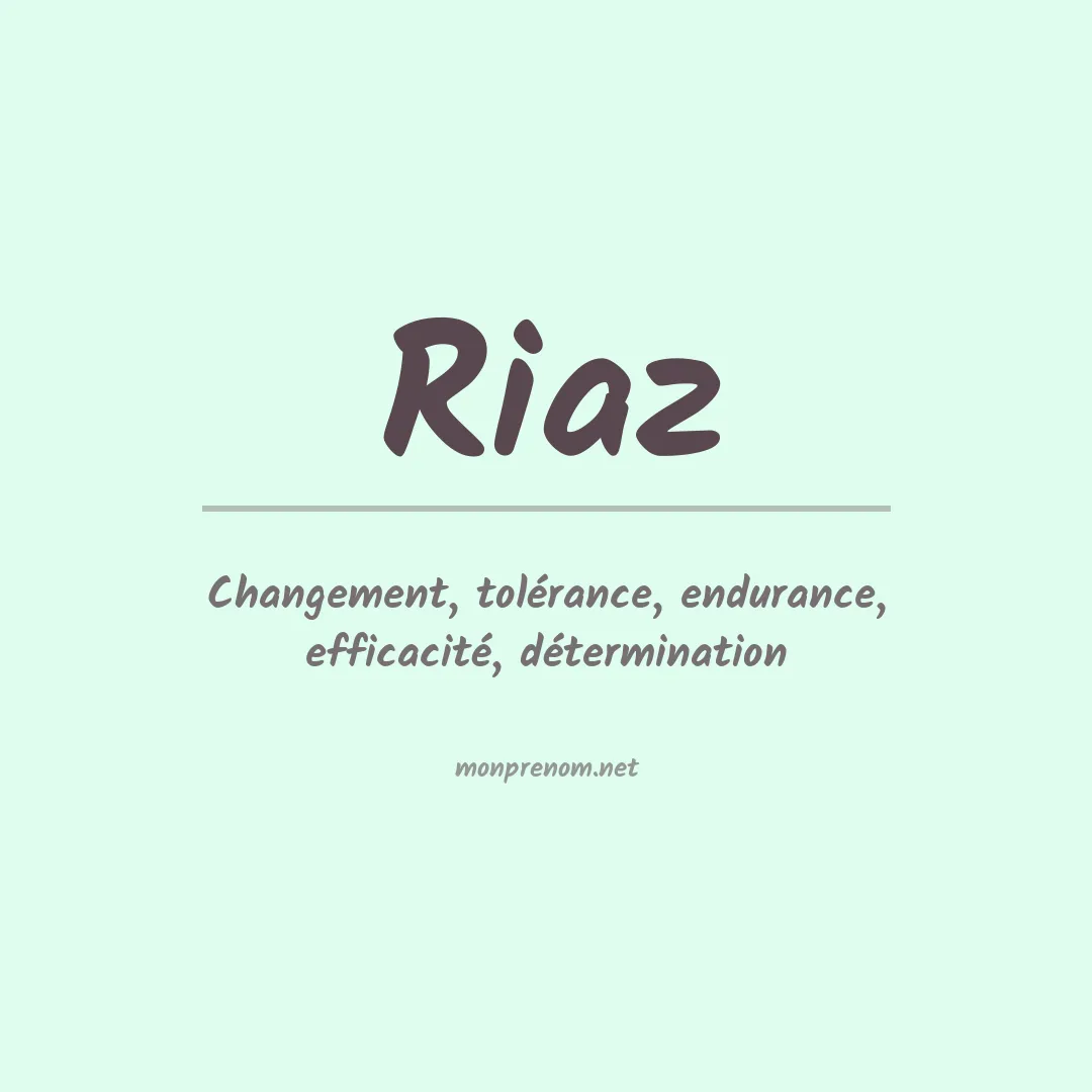 Prénom Riaz