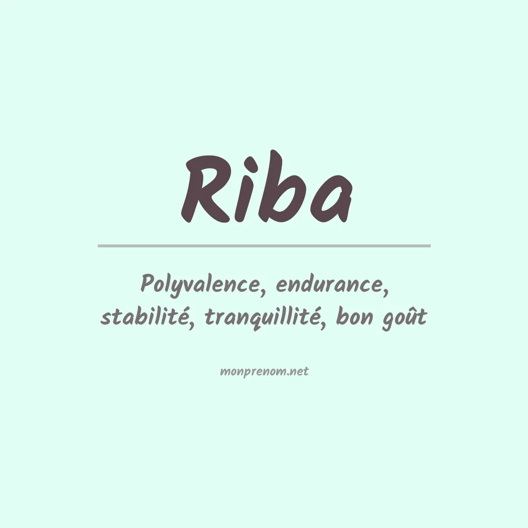 Prénom Riba