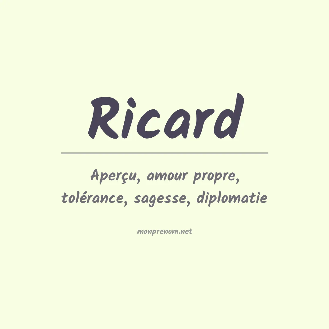 Prénom Ricard