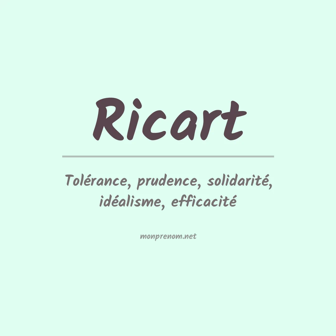 Prénom Ricart