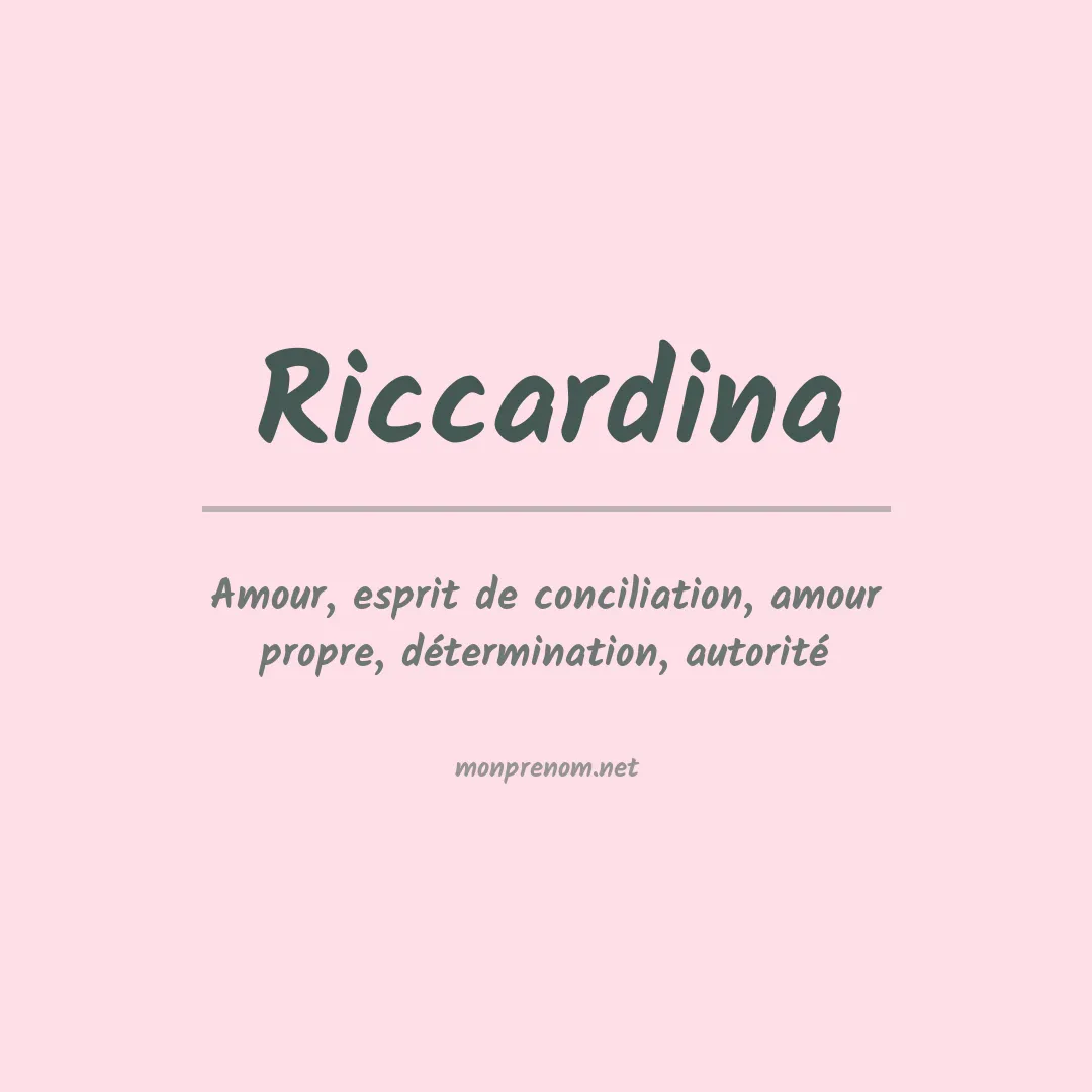 Prénom Riccardina