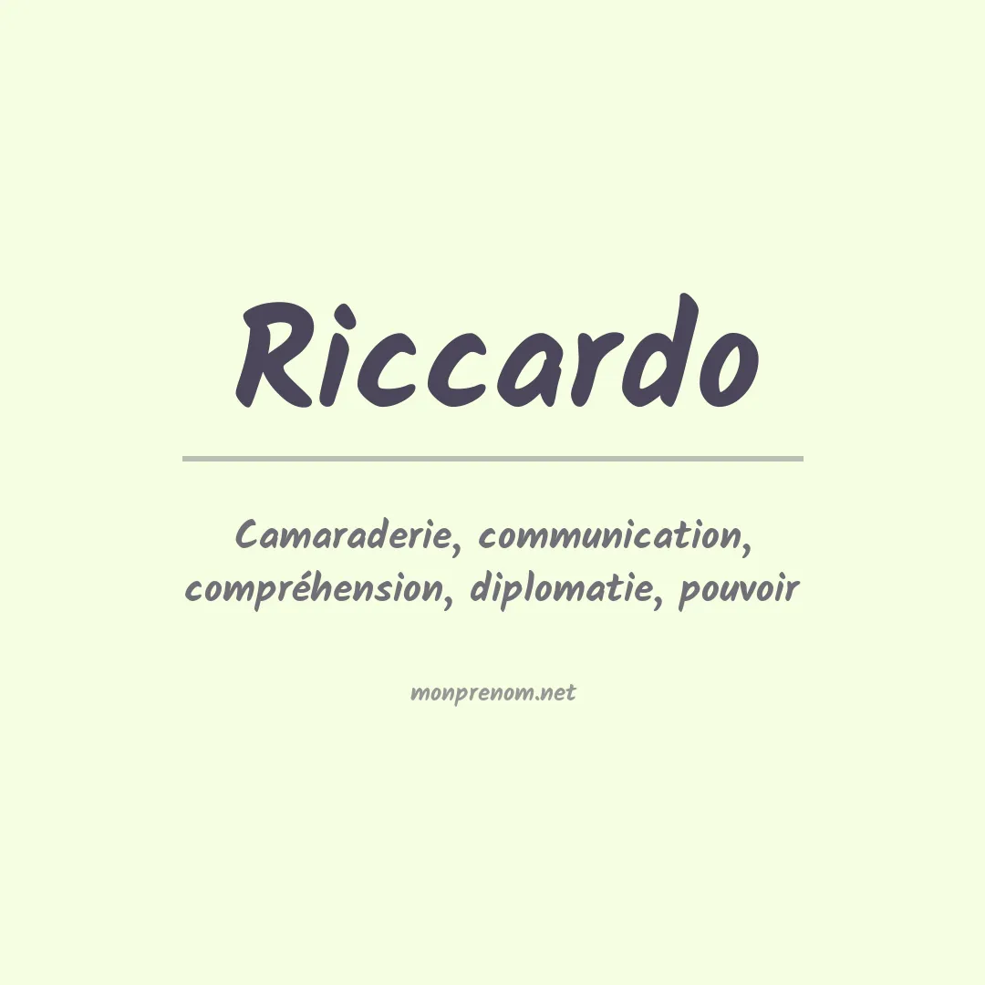 Prénom Riccardo
