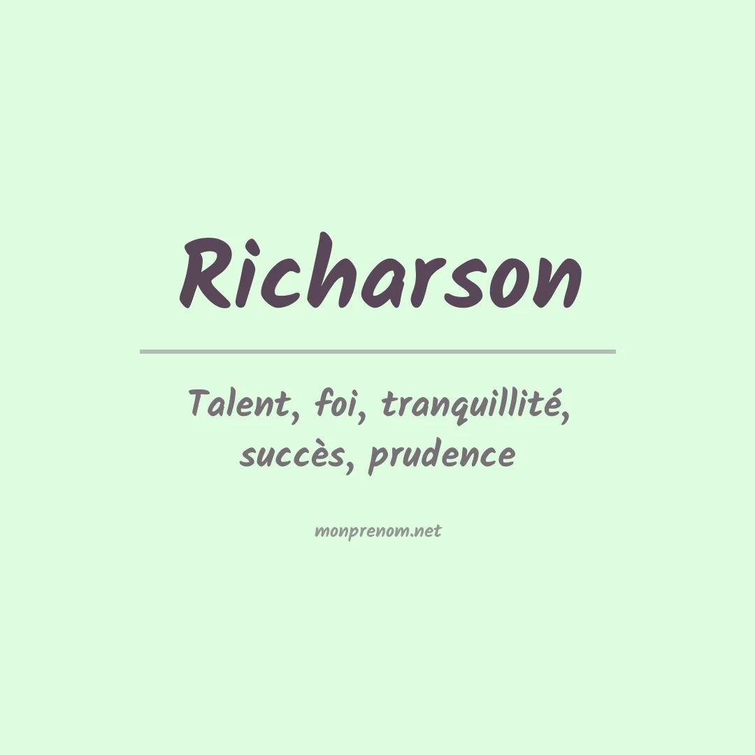 Prénom Richarson
