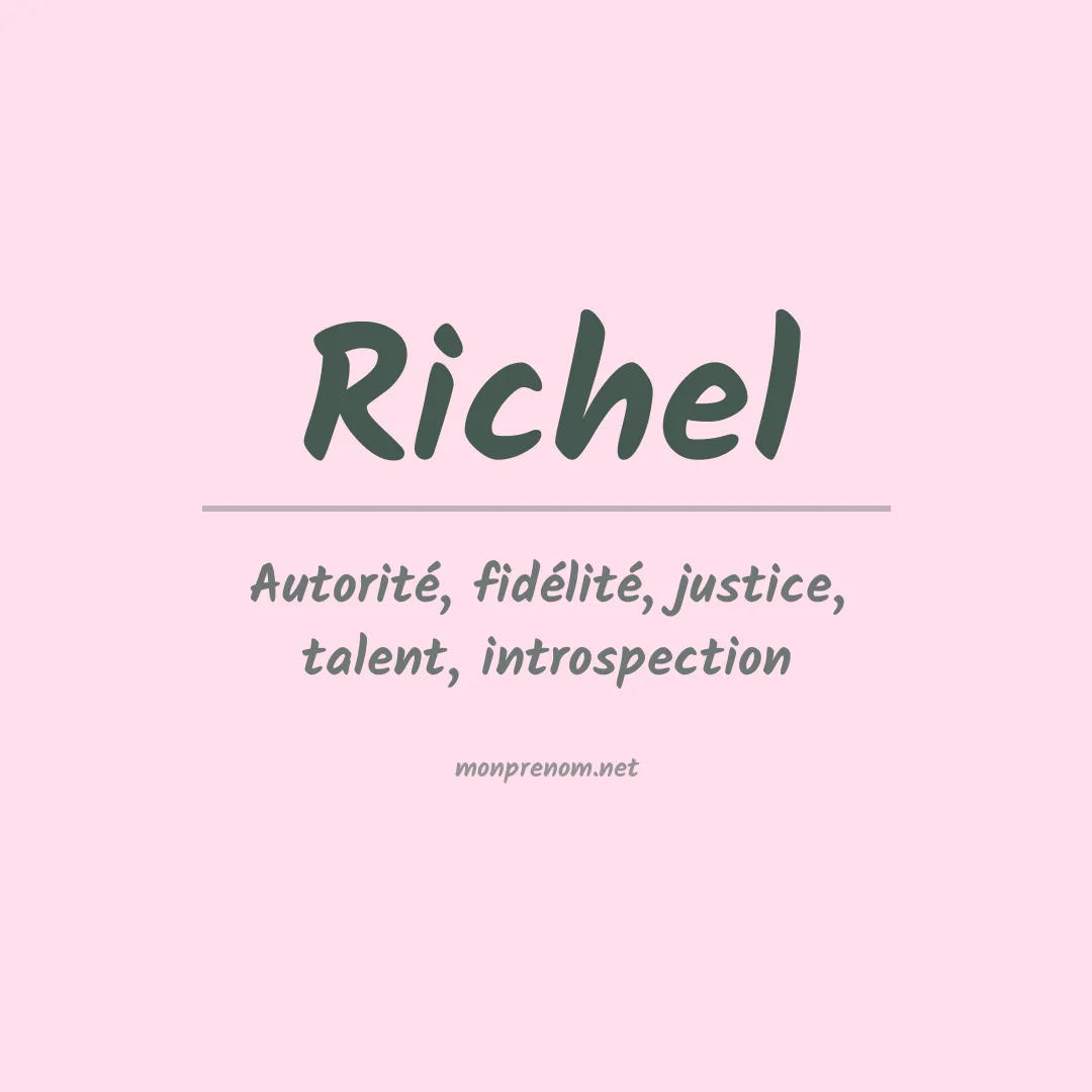 Prénom Richel