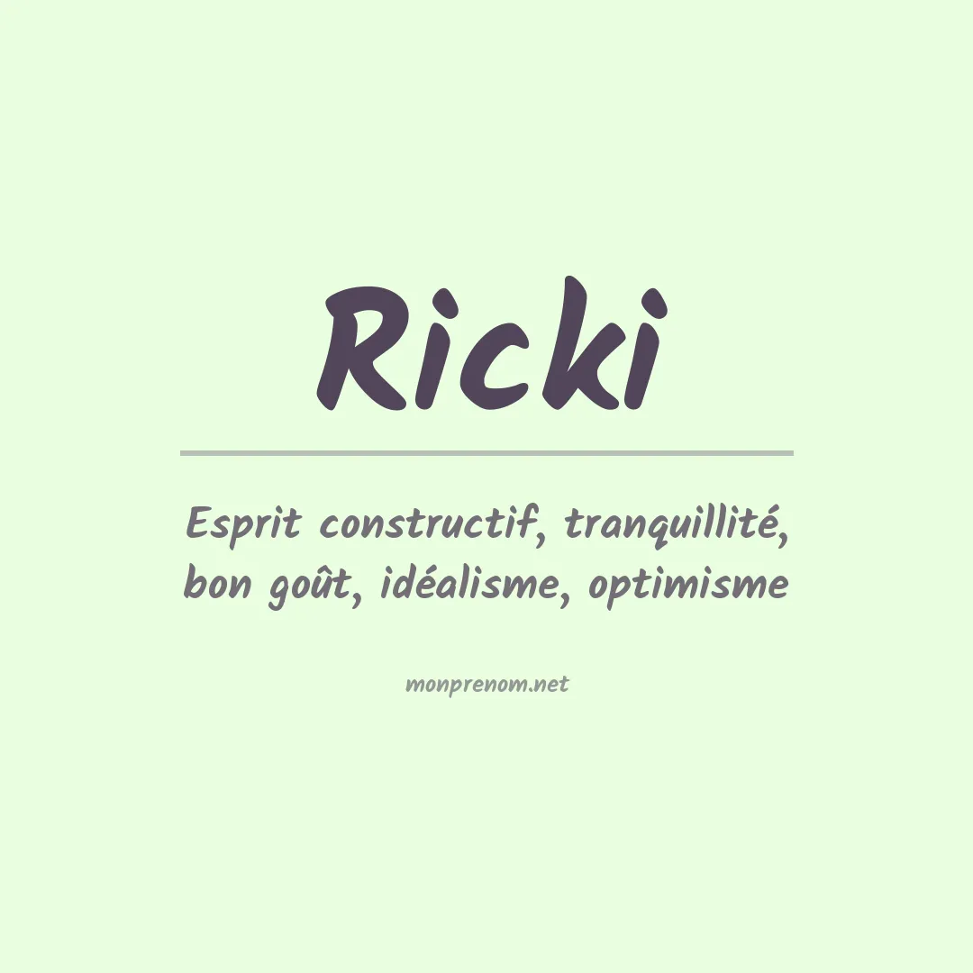 Prénom Ricki