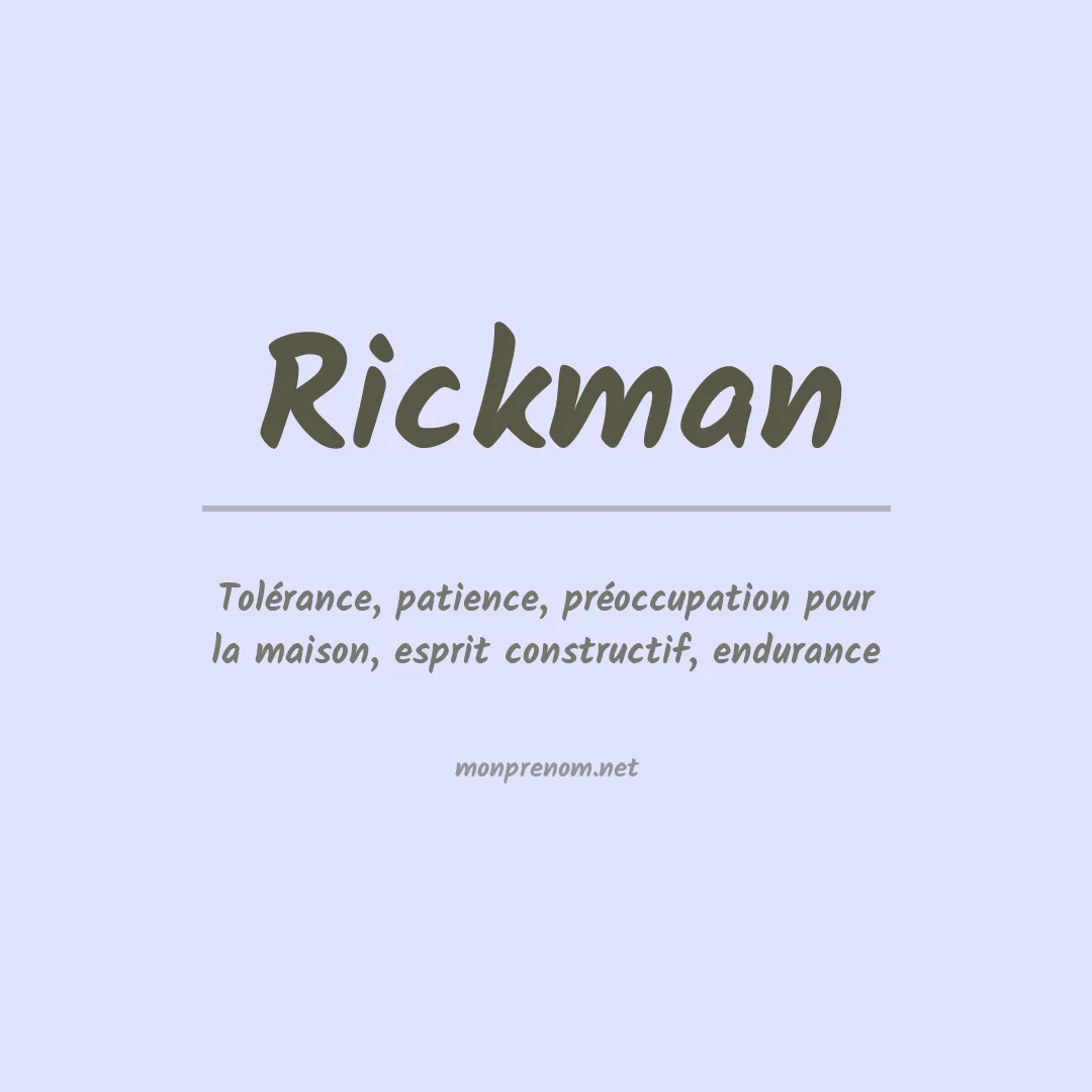 Prénom Rickman