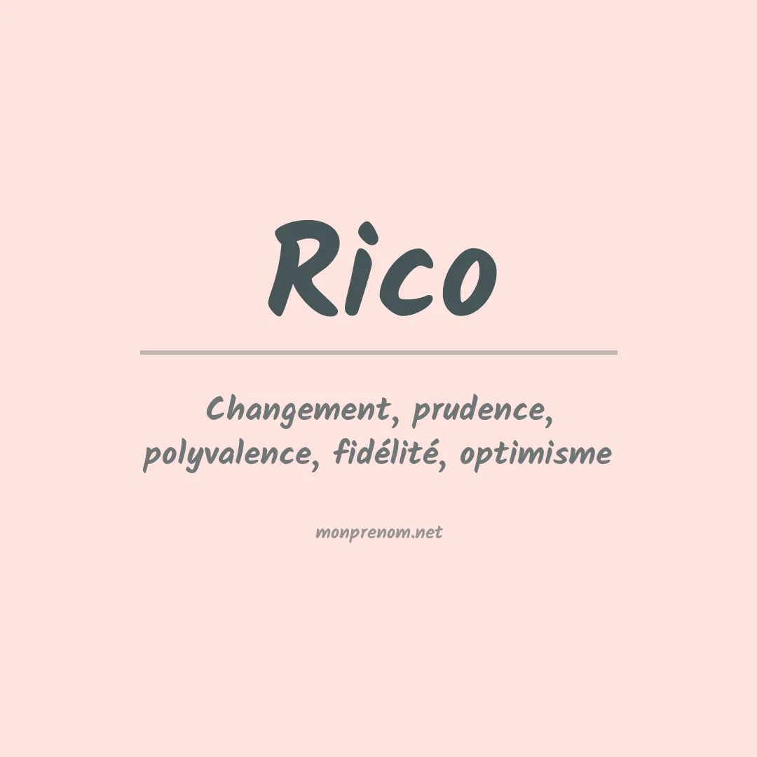 Prénom Rico