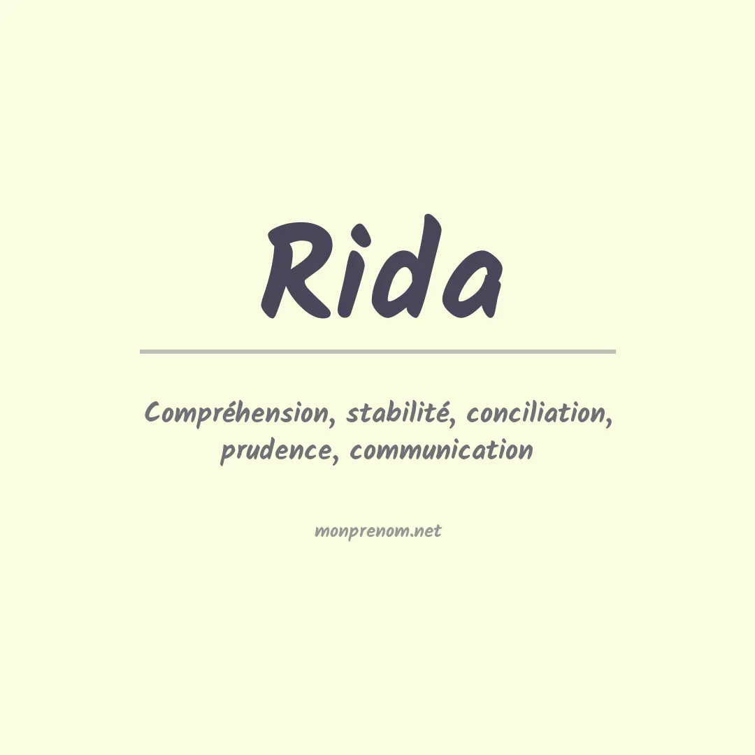 Prénom Rida