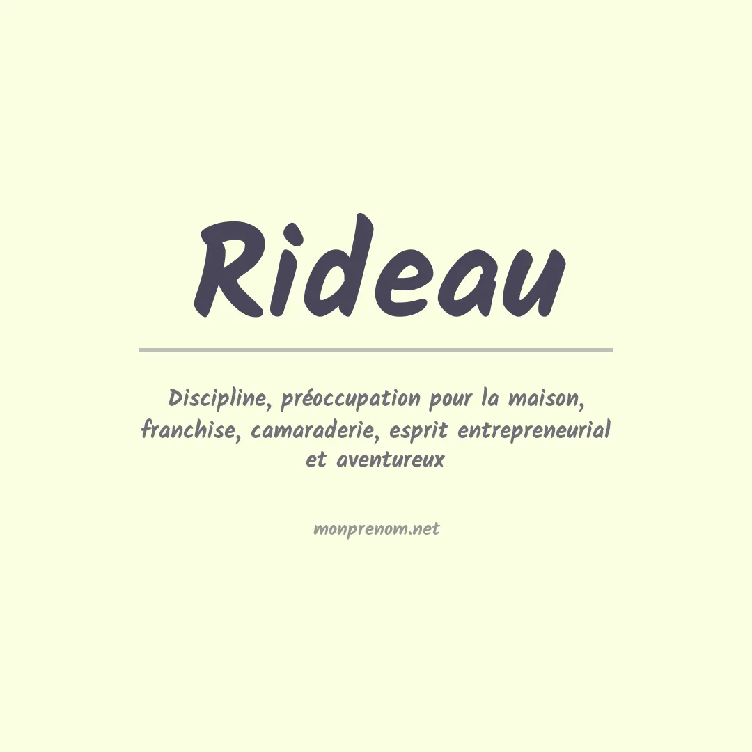Prénom Rideau