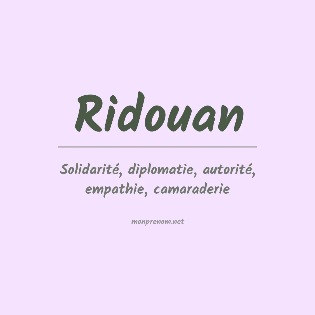 Prénom Ridouan