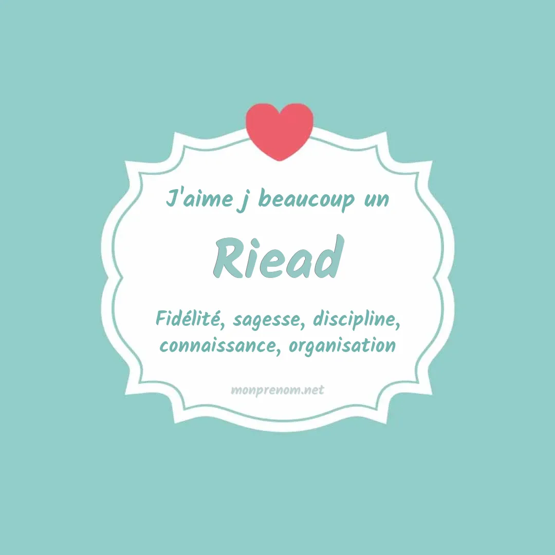J'aime beaucoup Riead