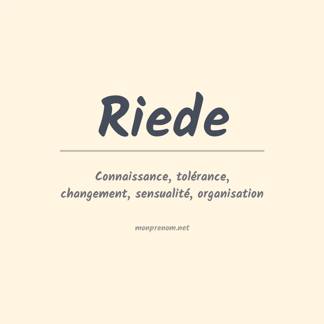 Prénom Riede
