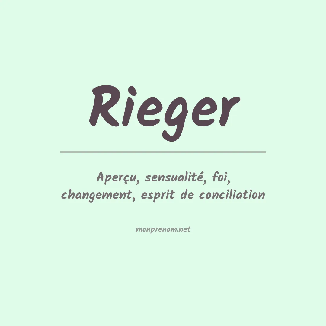 Prénom Rieger