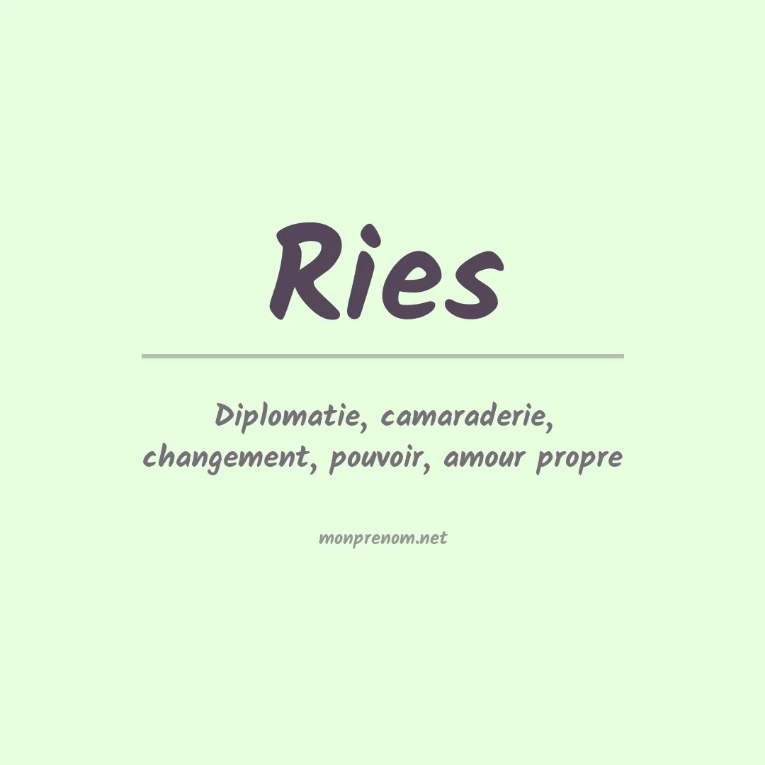 Prénom Ries