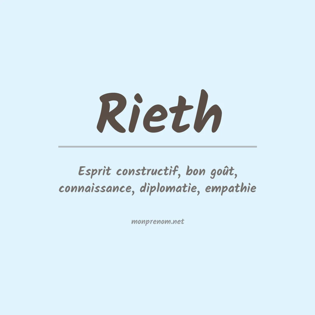 Prénom Rieth