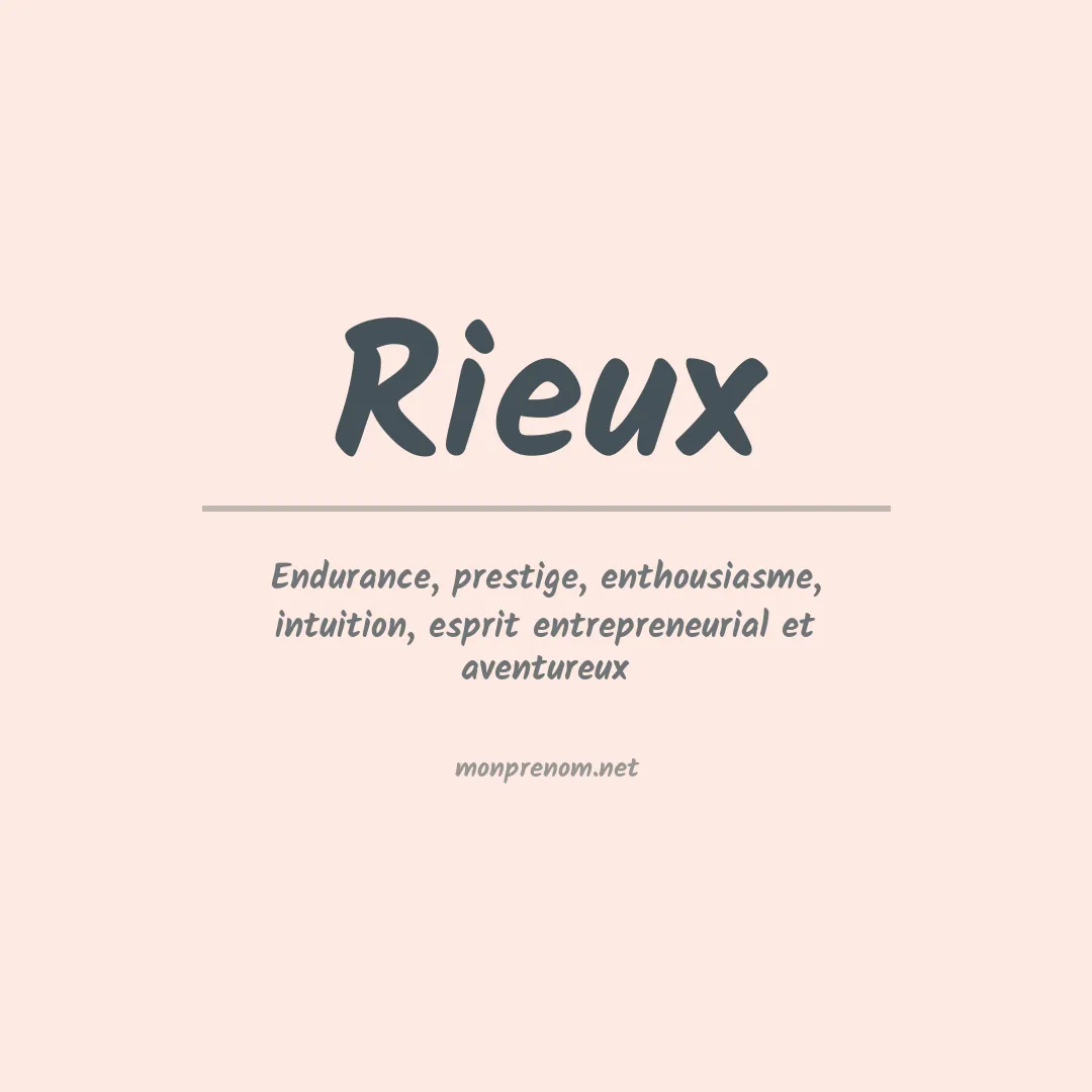 Signification du prénom Rieux