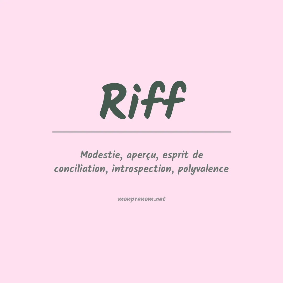 Prénom Riff