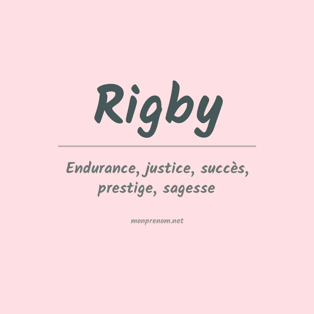 Prénom Rigby