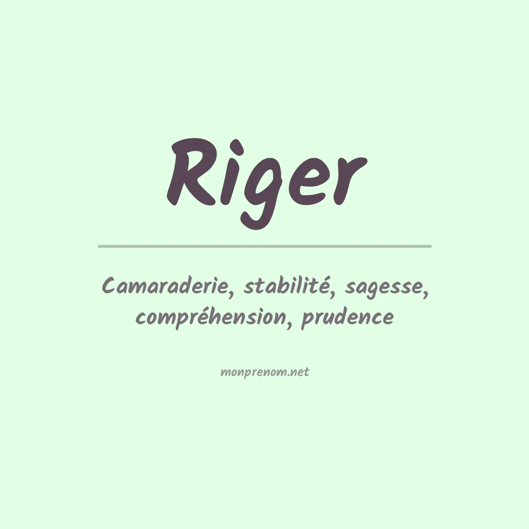 Prénom Riger