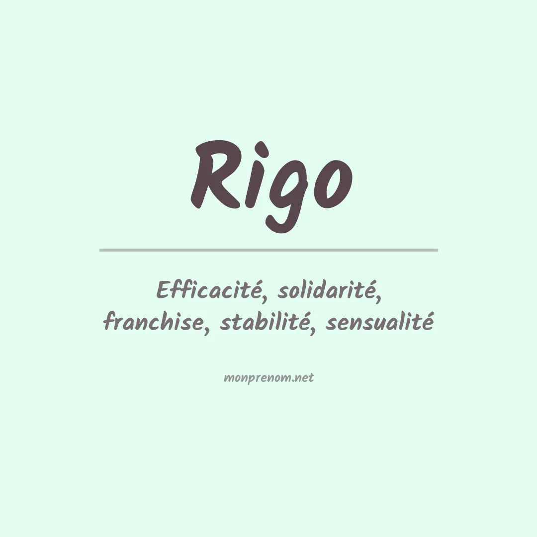 Prénom Rigo