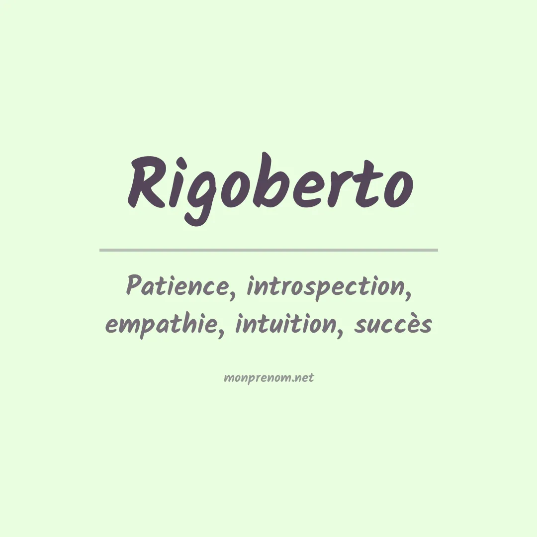 Prénom Rigoberto