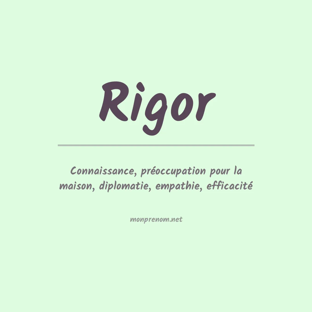 Prénom Rigor