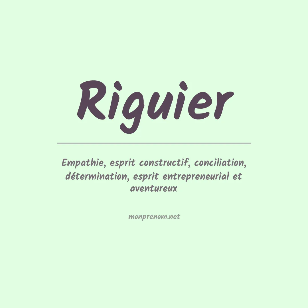 Signification du prénom Riguier