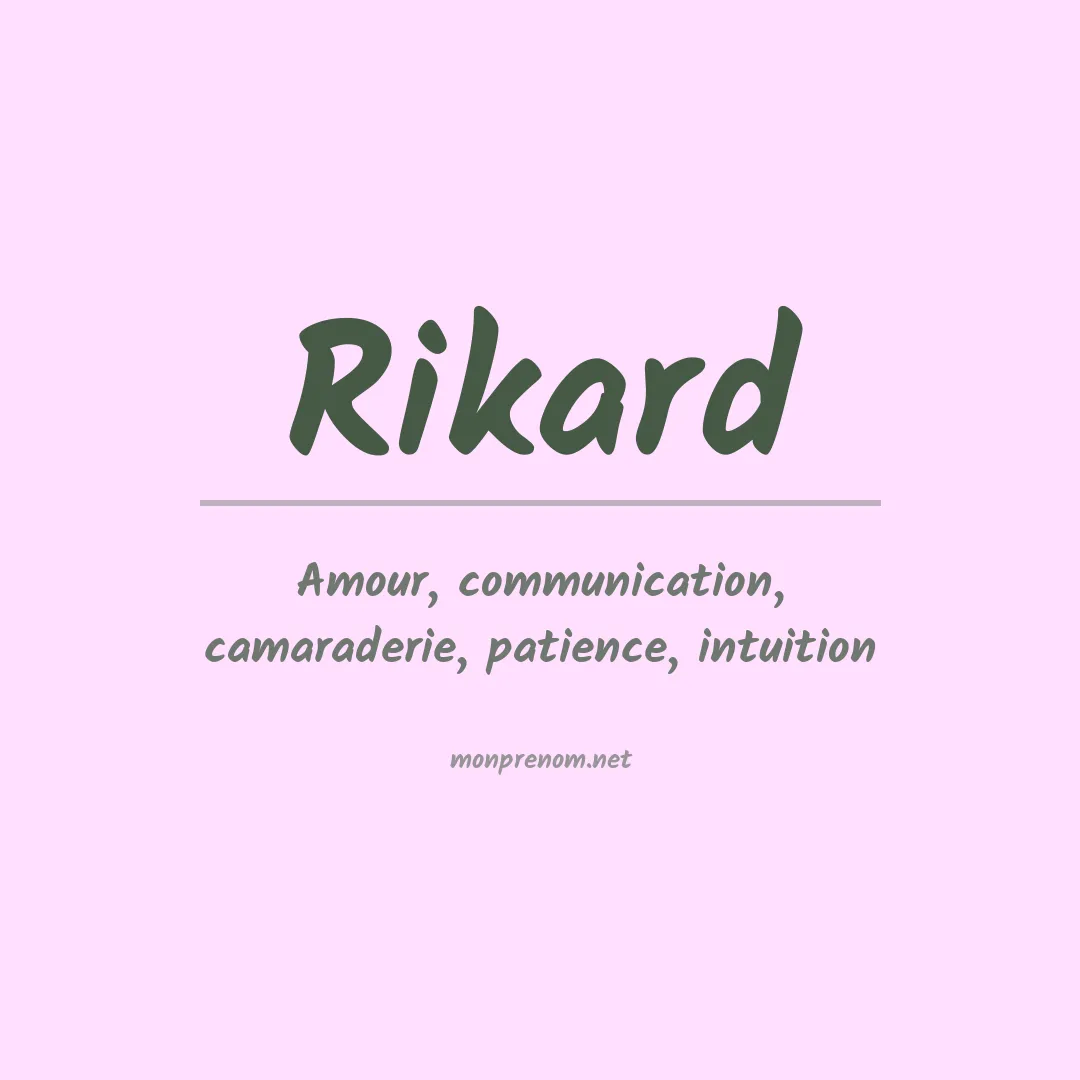 Prénom Rikard