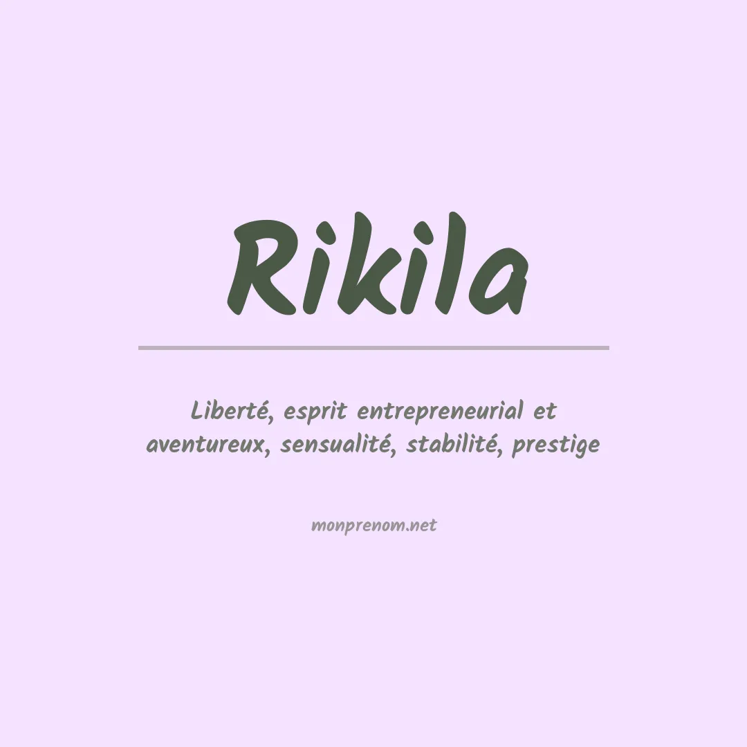 Prénom Rikila