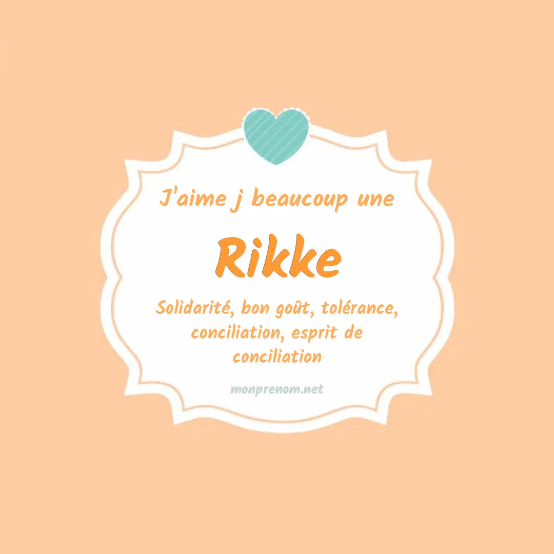 J'aime beaucoup Rikke