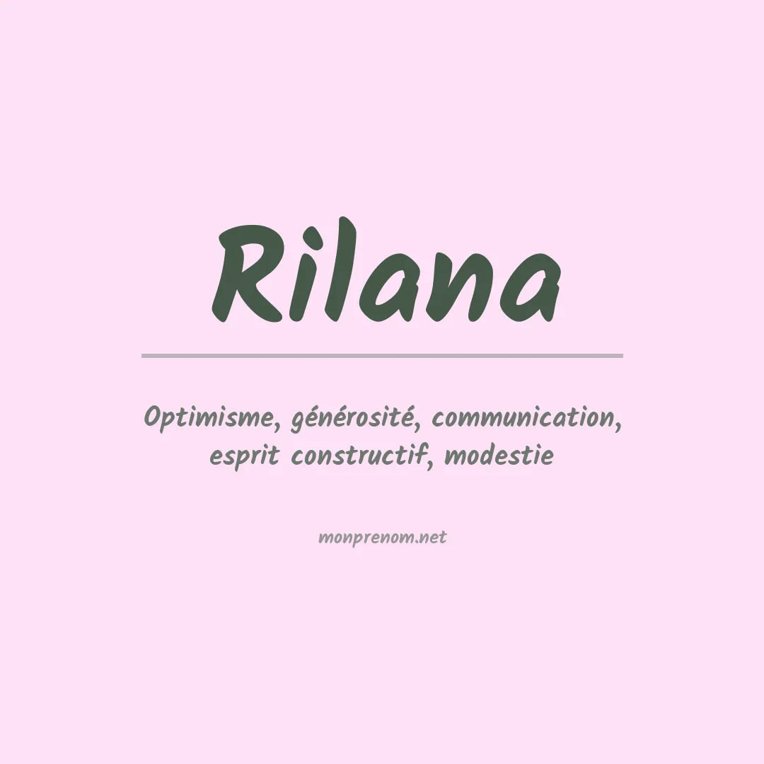 Signification du prénom Rilana