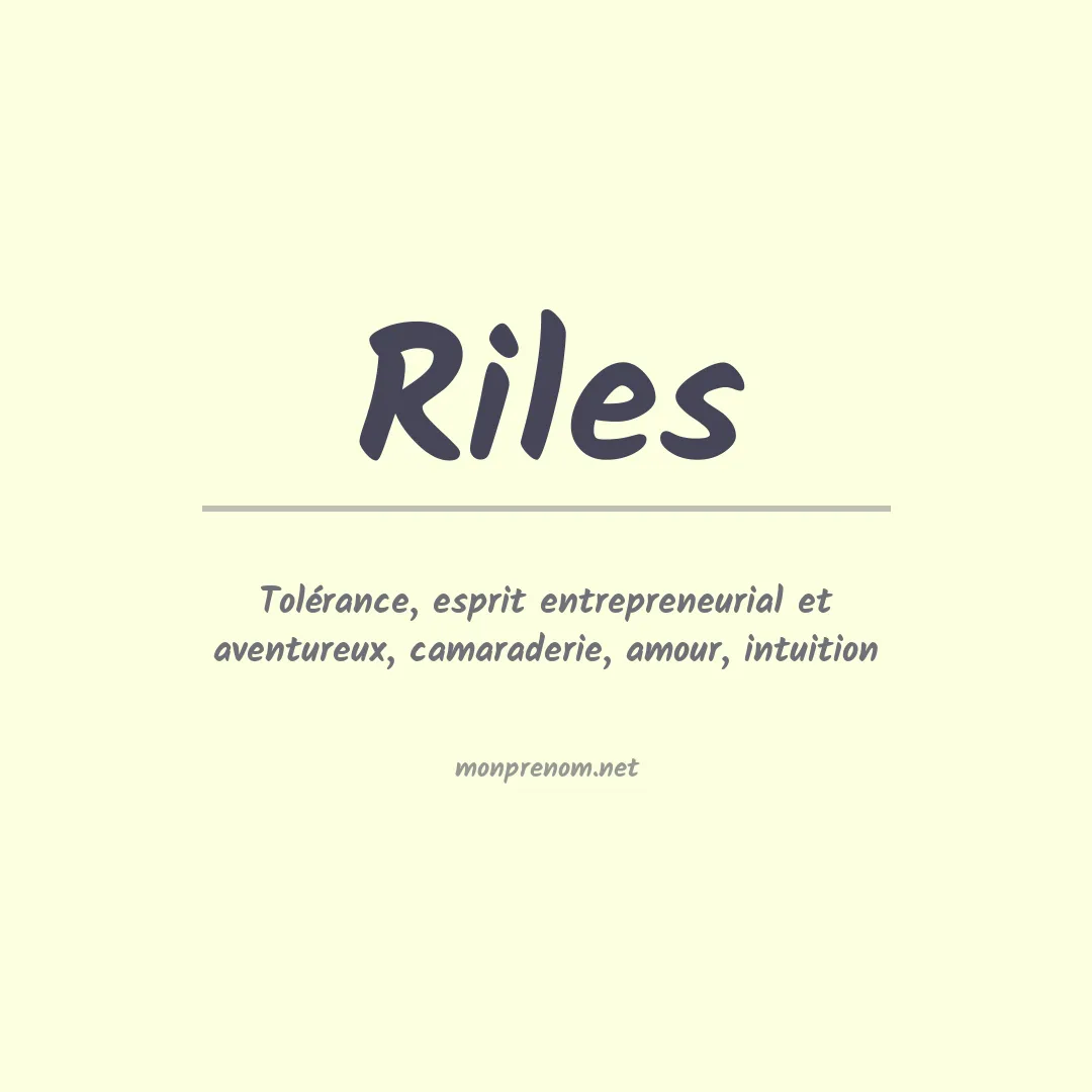Prénom Riles
