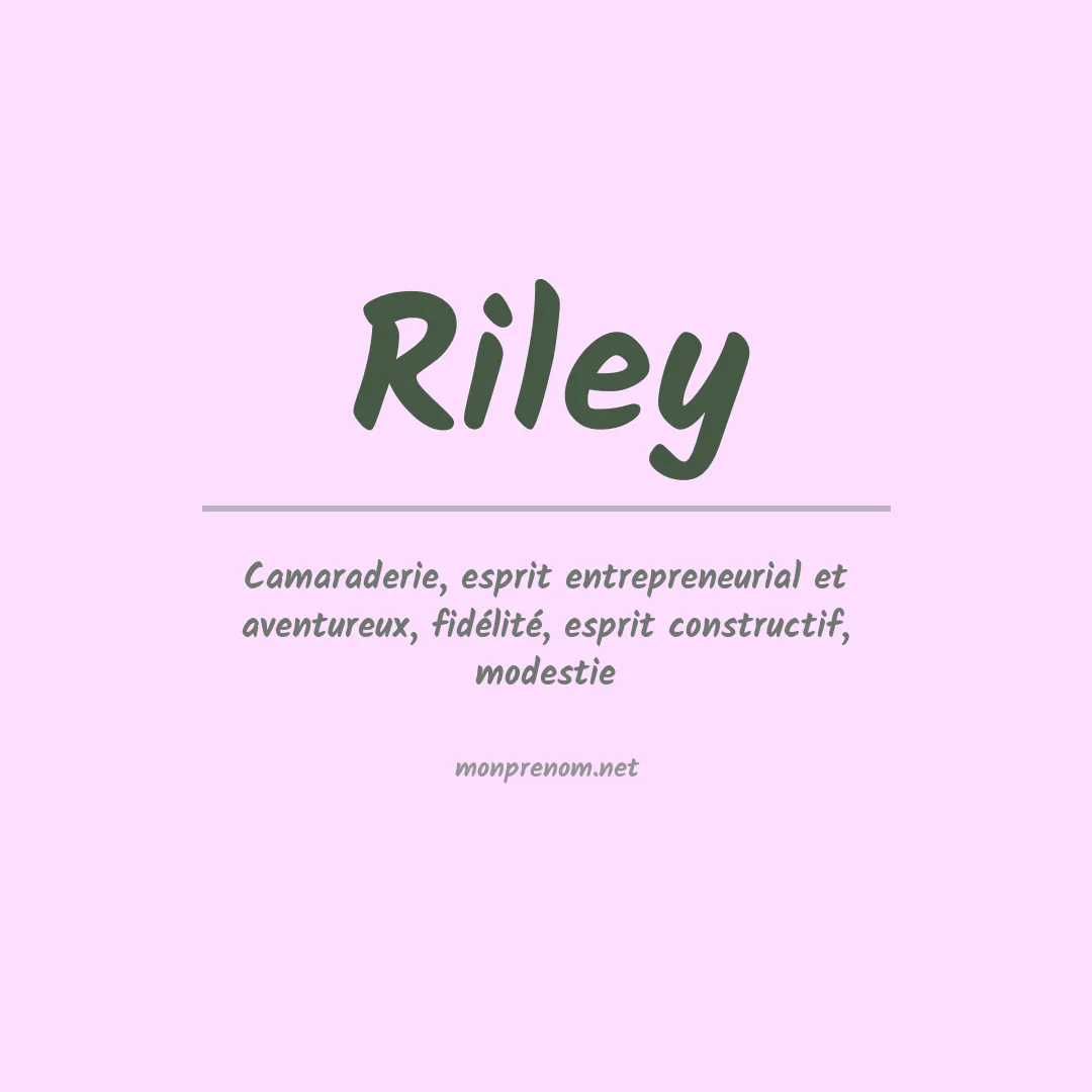Prénom Riley
