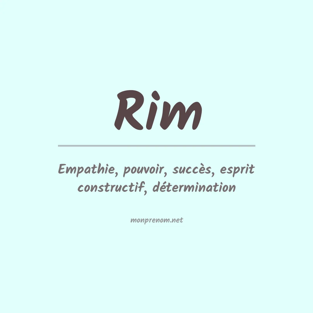 Prénom Rim