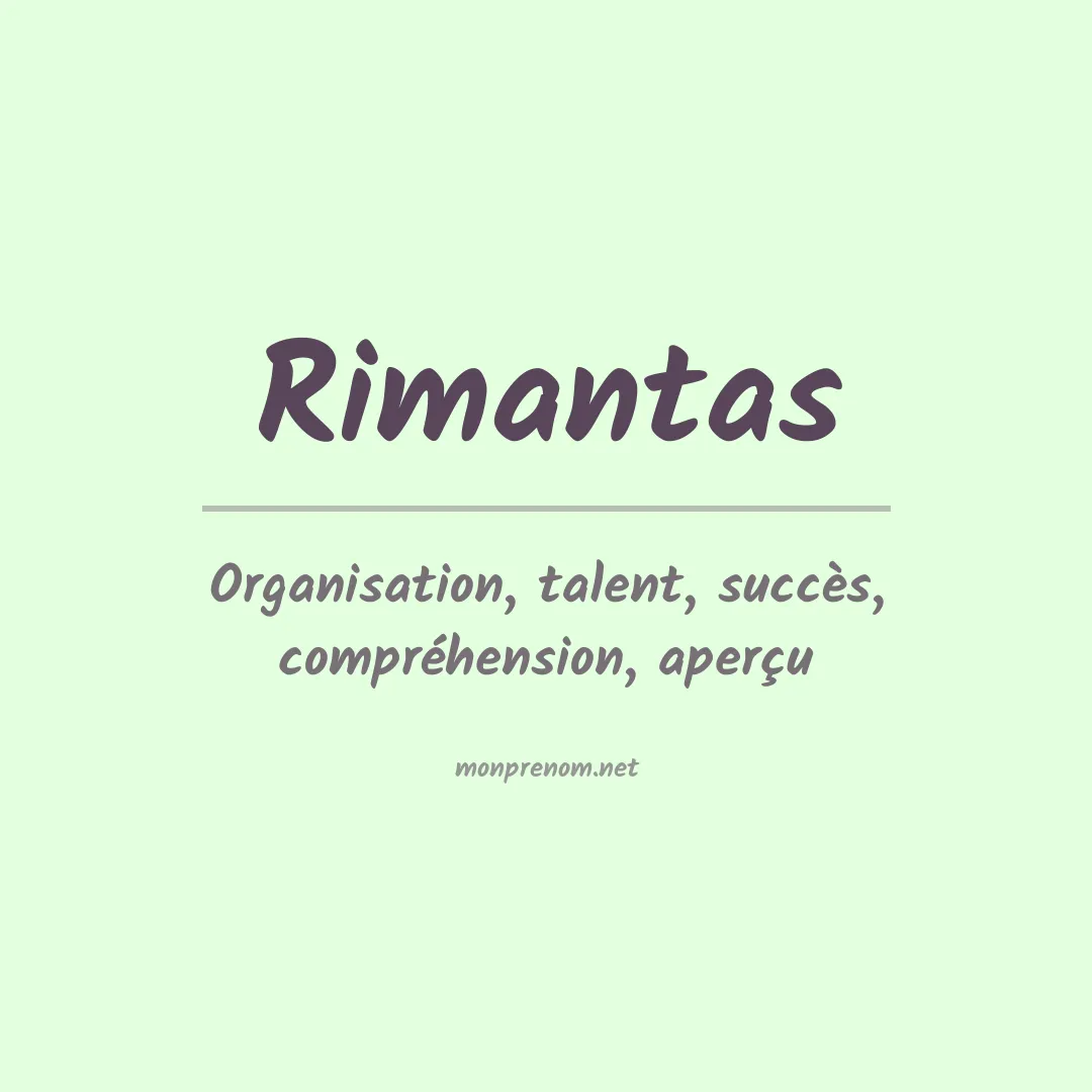 Signification du prénom Rimantas