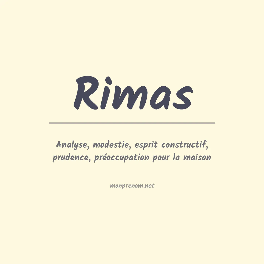 Prénom Rimas