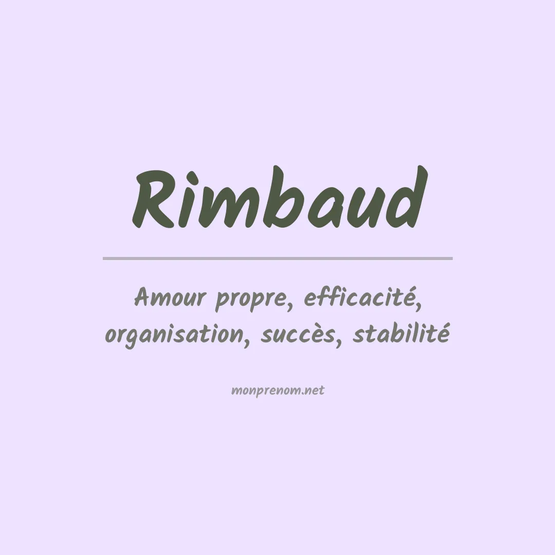 Signification du prénom Rimbaud