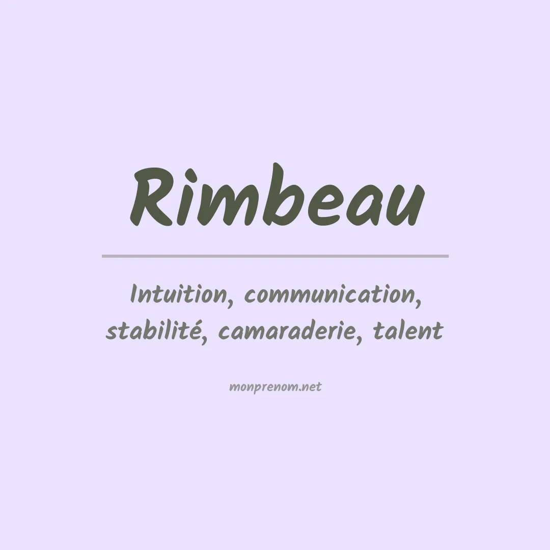 Signification du prénom Rimbeau