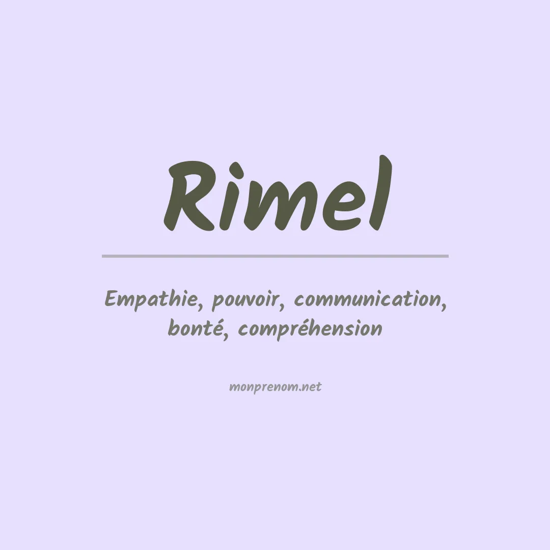 Prénom Rimel