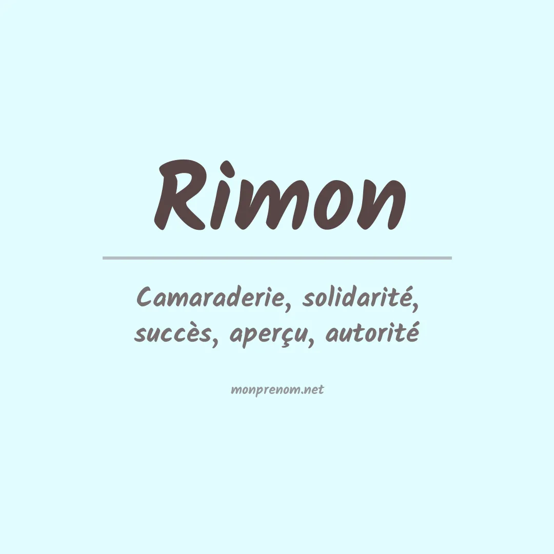 Signification du prénom Rimon