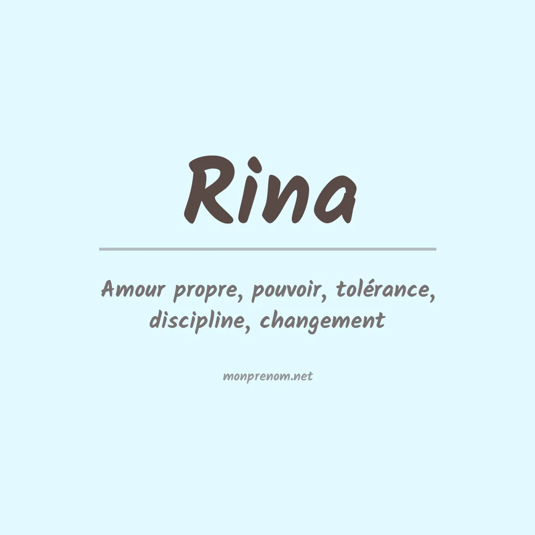 Prénom Rina