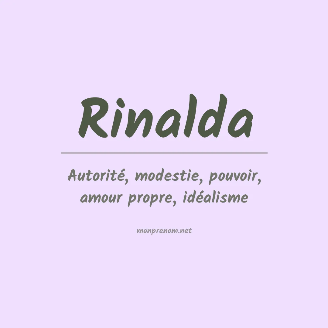 Signification du prénom Rinalda
