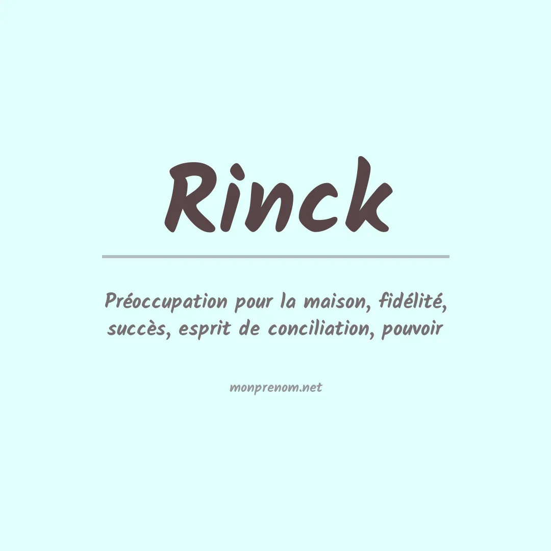 Prénom Rinck