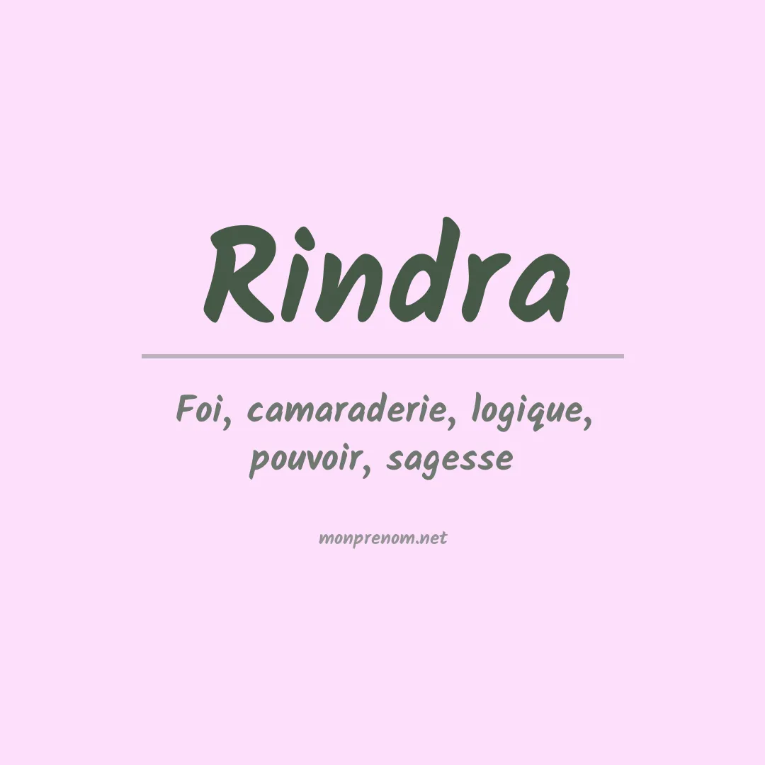 Prénom Rindra