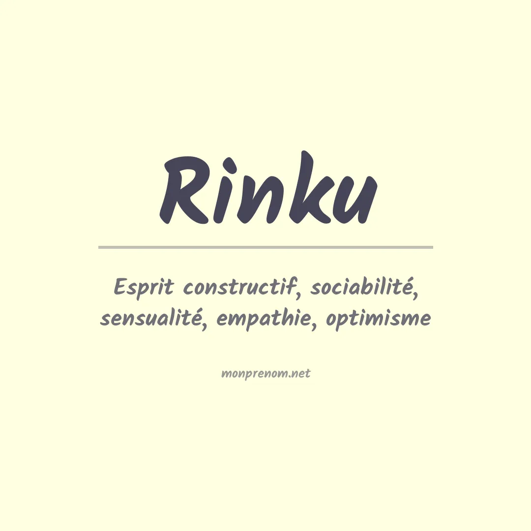 Signification du prénom Rinku