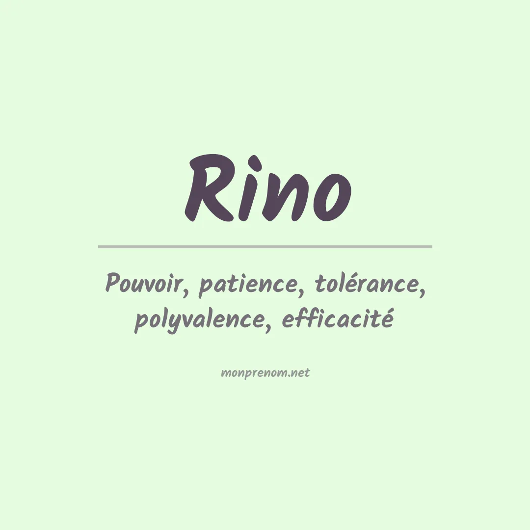 Prénom Rino