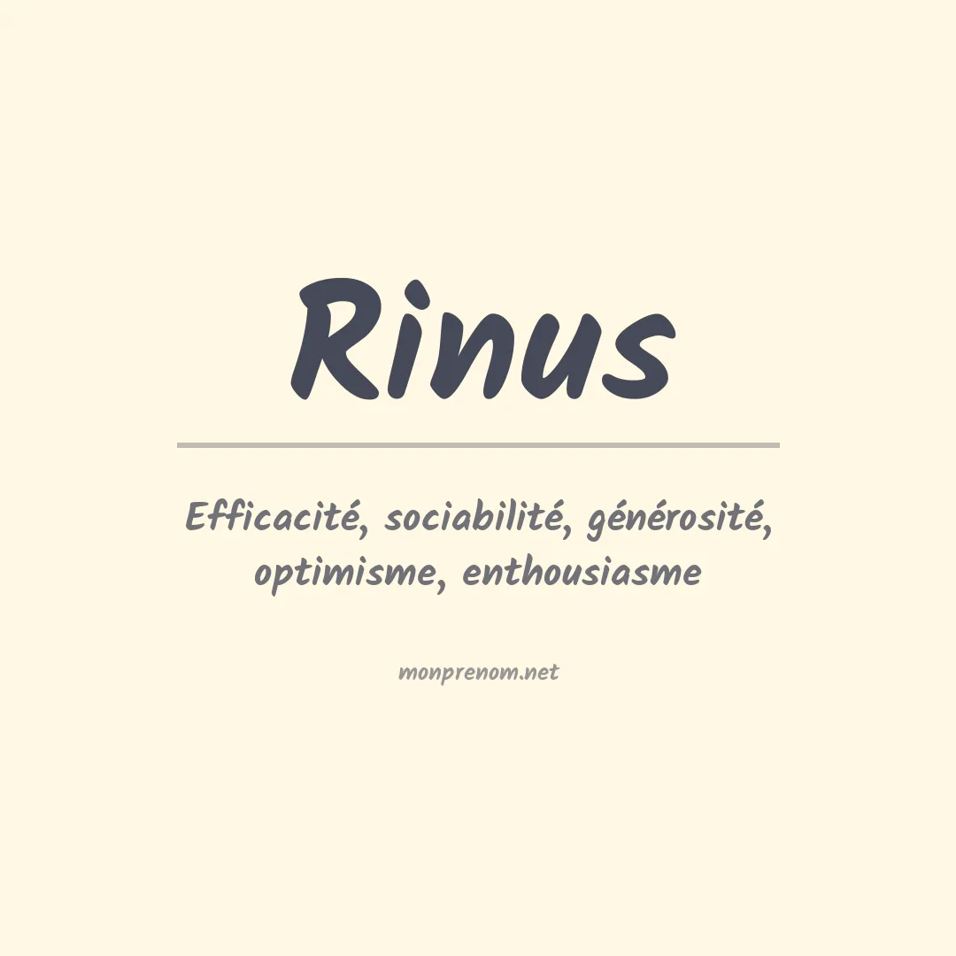 Signification du prénom Rinus