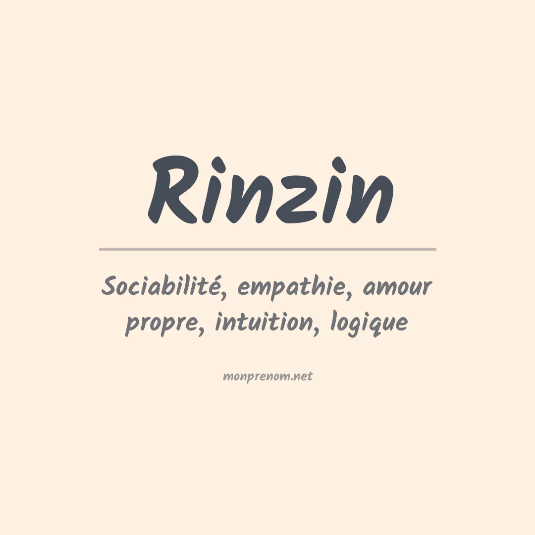 Signification du prénom Rinzin